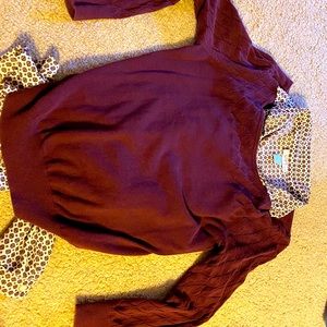 Ann Taylor Loft blouse & sweater set, S
